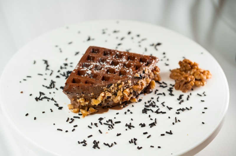Walnut Brownie Fudge Waffle